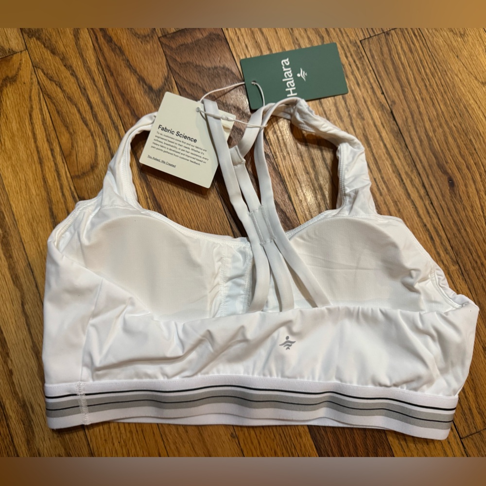HALARA Strappy White Sports Bra - Picture 2 of 4